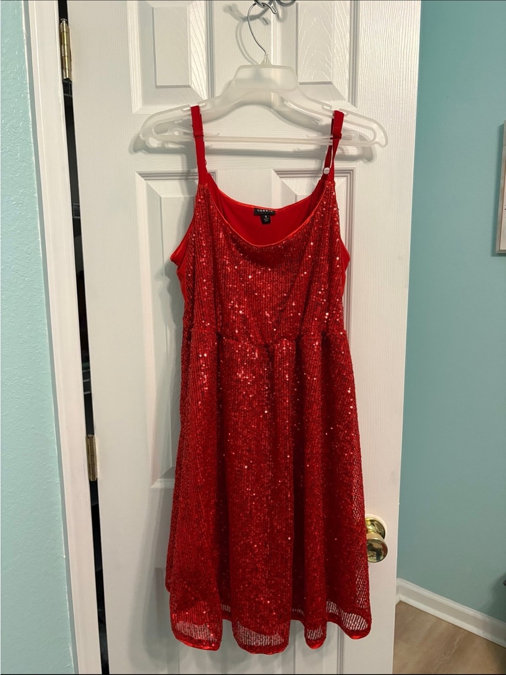 Torrid Women's Red Sequin Party Dress Size L Holiday Cocktail Glam Sparkle Night